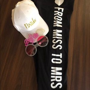 David’s Bridal Bride accessories Yoga Pants, hat